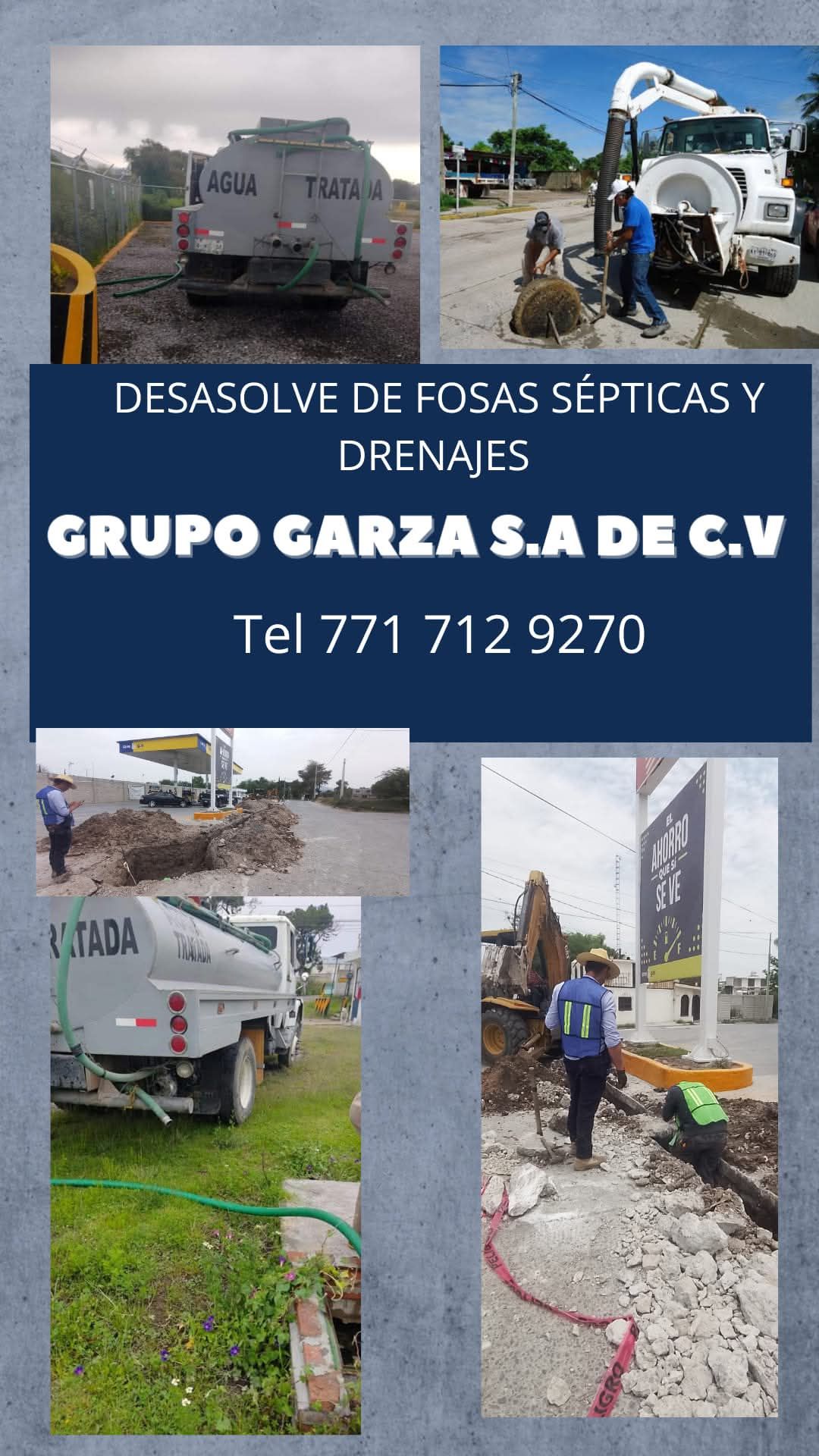 DESAZOLVE DE FOSAS SEPTICAS Y DRENAJES GARZA