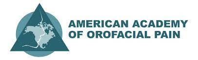 Logo of the American Academy of Orofacial Pain: a triangle and circle with a map of North America.