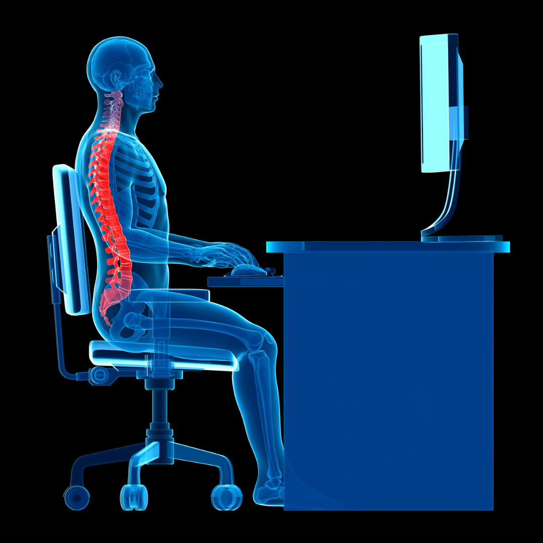 Correct posture to reduce neck pain