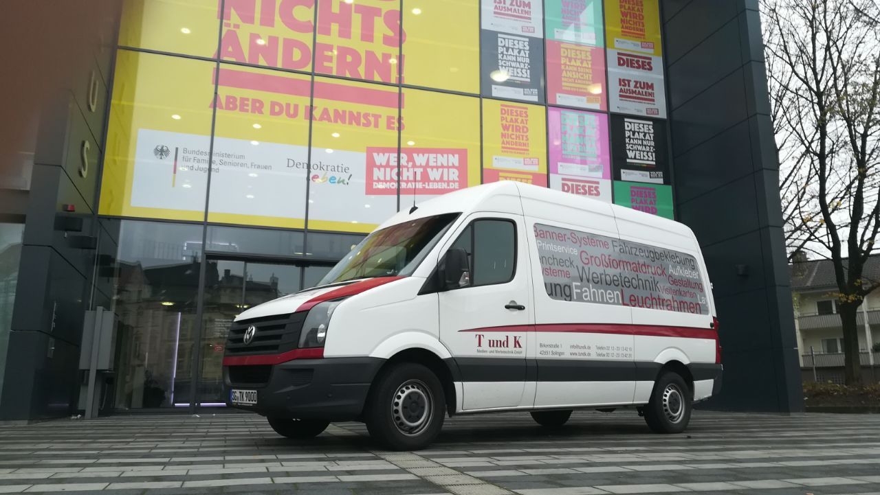 Fassadenwerbung Rathaus Solingen