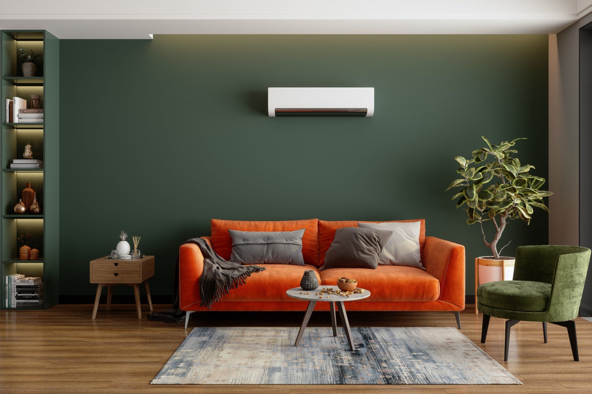 Living Room with Air Conditioner — Geelong, VIC — Belly's Air Conditioning
