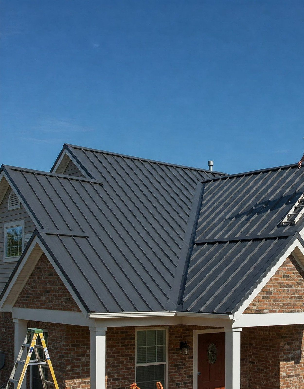 A wooden fence is sitting in the middle of a grassy field.