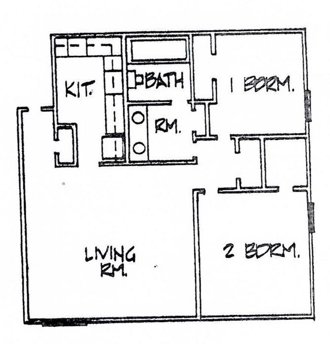 Floor Plan: 2 Bed · 2 Bath · 1,000 SQ. FT.