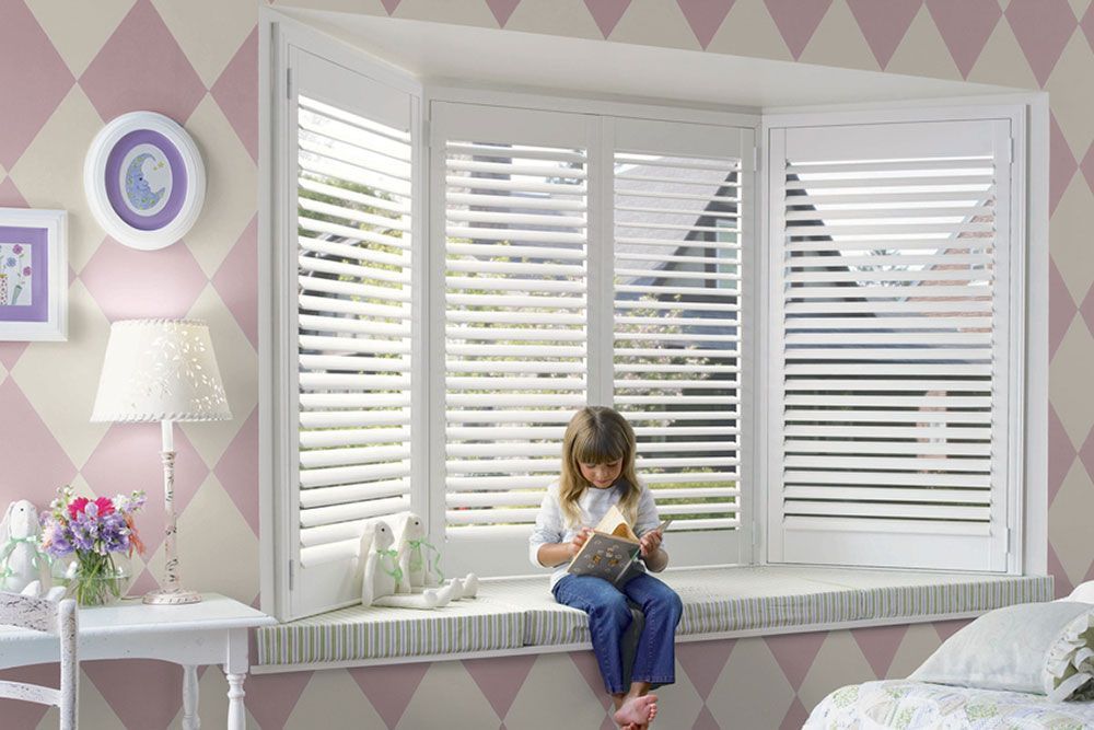 window shutters inside child's room