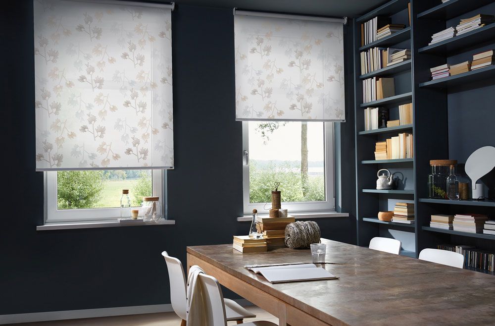 Detailed Roller Blinds In Study — Blinds in Bogangar, NSW