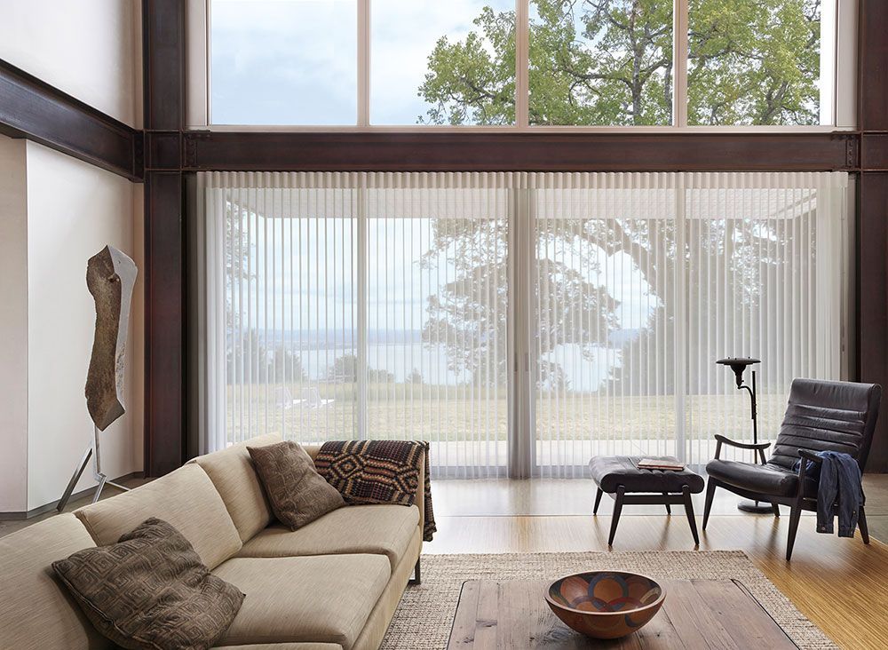 LXLM107 Closed Vertical Blinds Lounge Room — Blinds in Bogangar, NSW