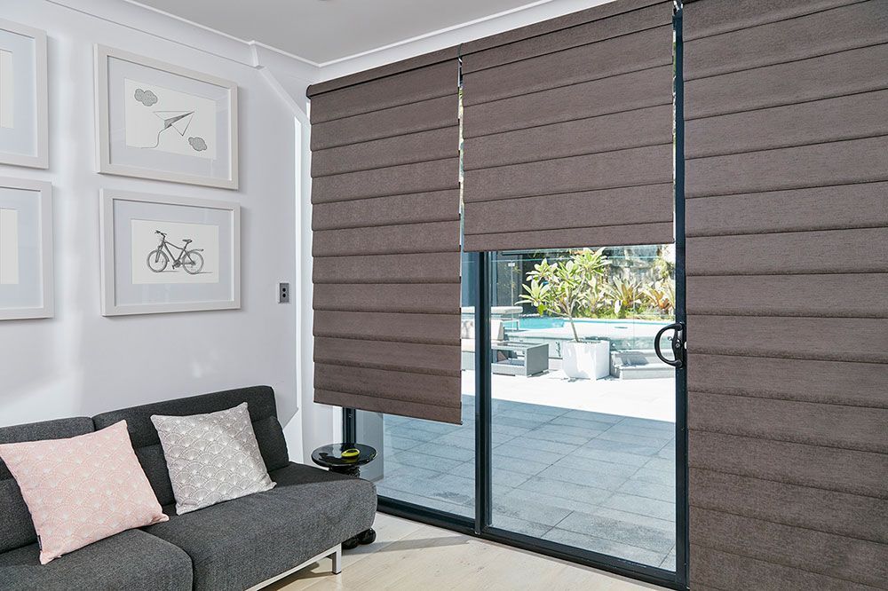 LXMR 25 LXMR 25 Brown Soft Shade Lounge Room — Blinds in Bogangar, NSW