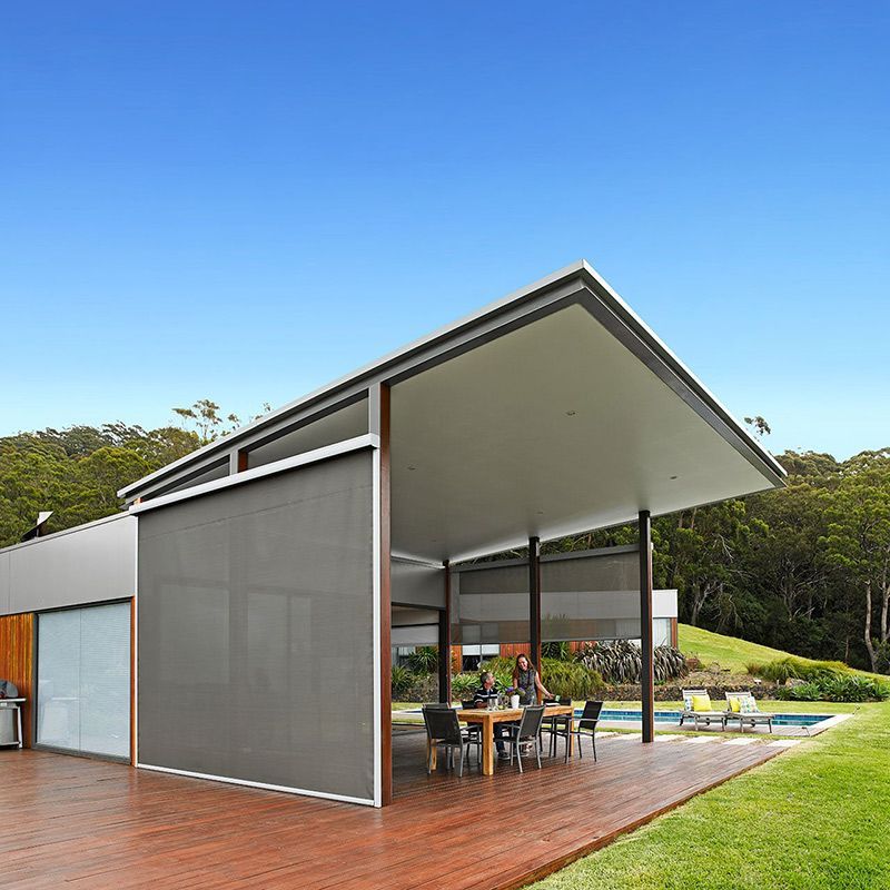 Outdoor Setting with Security Screen — Blinds in Bogangar, NSW