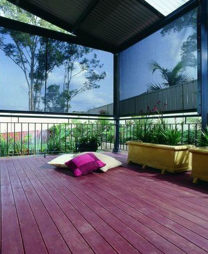 Roll Up Side Channel Awnings Patio — Blinds in Bogangar, NSW