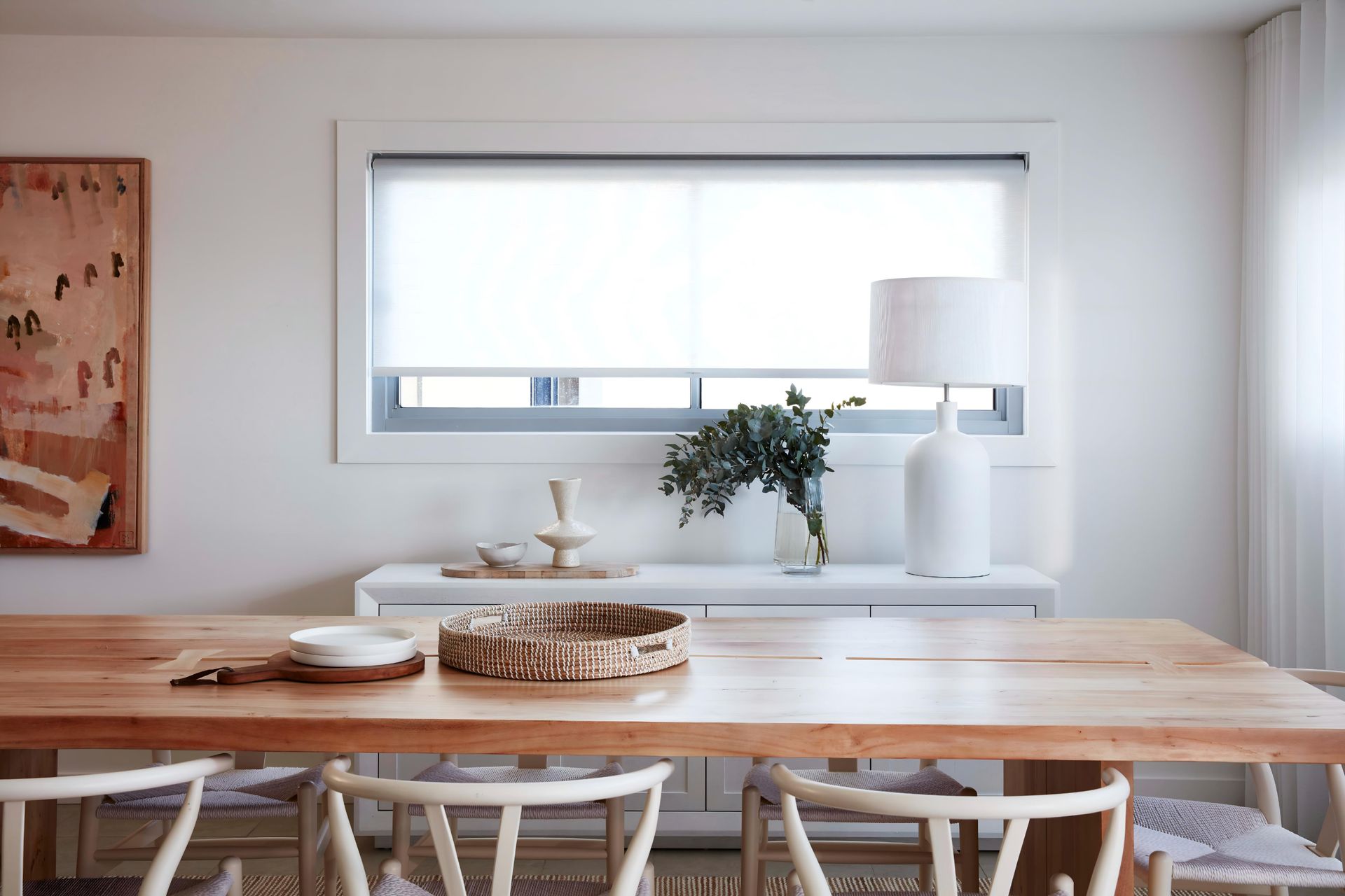 Roller Blinds in Dining Area