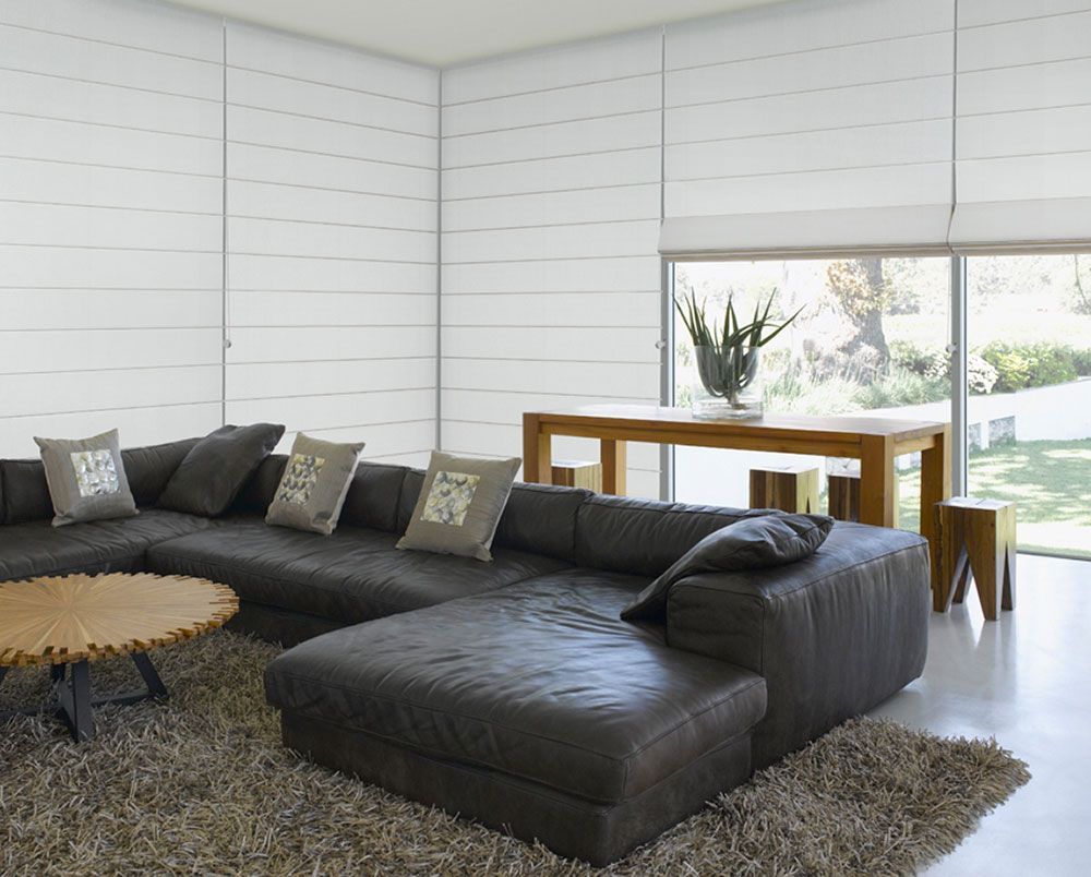 Roman Blinds In Sitting Room — Blinds in Bogangar, NSW