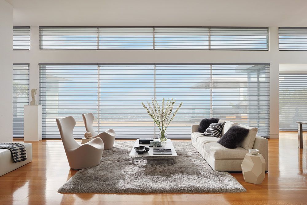 Silhouette Shades Lounge Room — Blinds in Bogangar, NSW