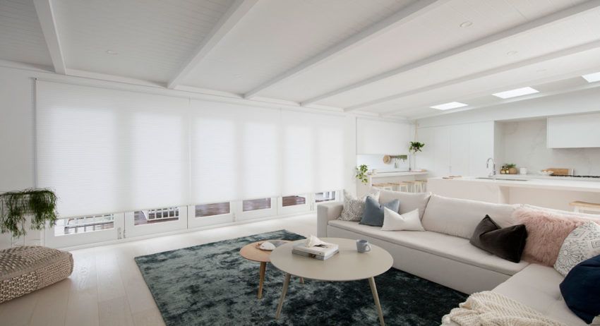 White Duette Blinds Installation — Blinds in Bogangar, NSW