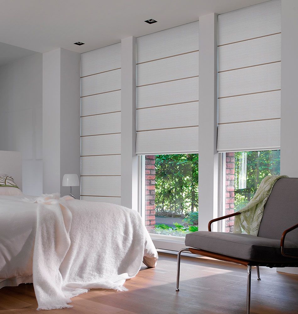 White Roman 5 Blinds Bedroom — Blinds in Bogangar, NSW