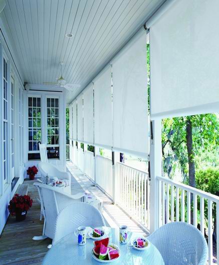 White Straight Drop Blinds Enhance Security and Style — Blinds in Bogangar, NSW