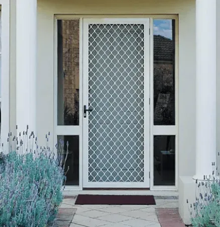 white security door and screen