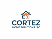 Logo for Cortez Home Solutions LLC, featuring a blue and orange house icon above the company name in blue text.