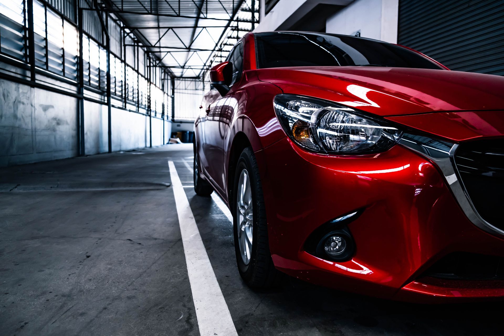 Red Car for Repair