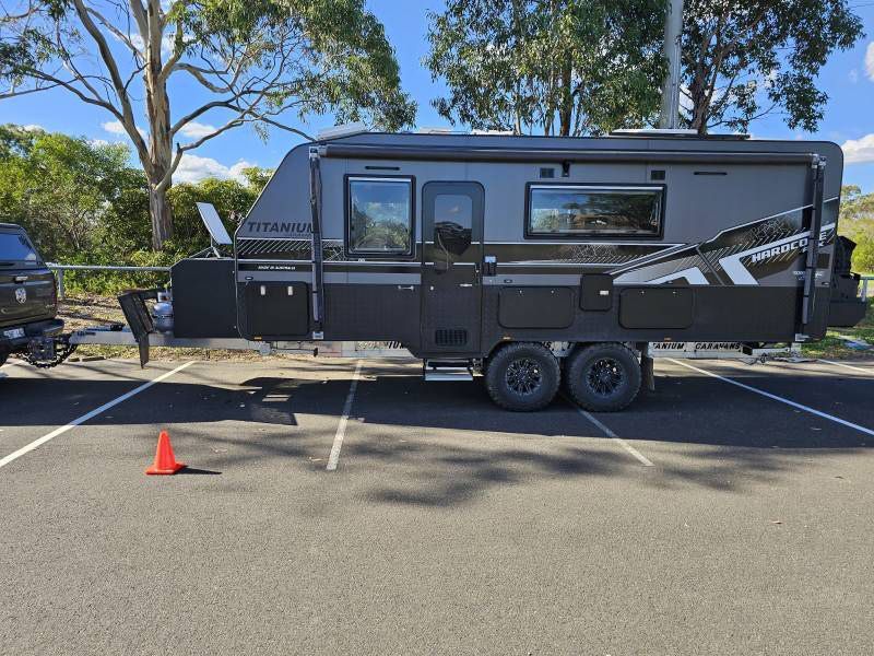 A Titanium Trailer Caravan — A Weigh In - Mobile Weighing Solutions in Noraville, NSW