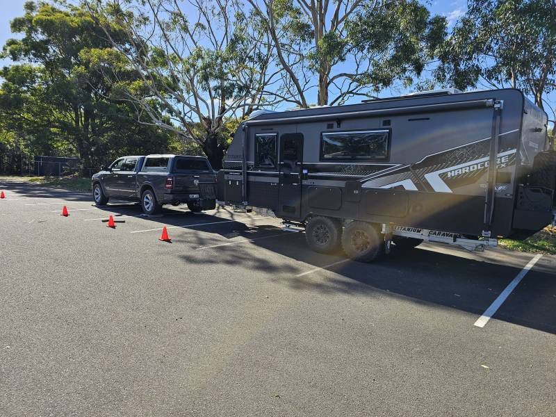 Side Left A Titanium Trailer Caravan — A Weigh In - Mobile Weighing Solutions in Noraville, NSW
