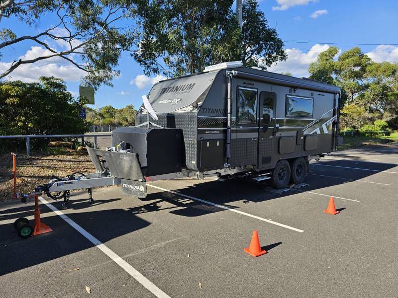 Side Right A Titanium Trailer Caravan — A Weigh In - Mobile Weighing Solutions in Noraville, NSW