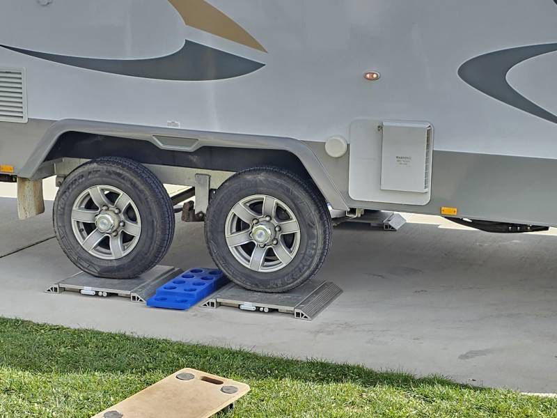 A RV Is Parked On The Side Of The Road — A Weigh In - Mobile Weighing Solutions in Noraville, NSW