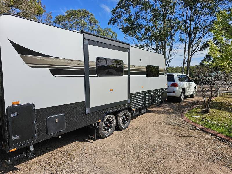 Side Right A White RV — A Weigh In - Mobile Weighing Solutions in Noraville, NSW