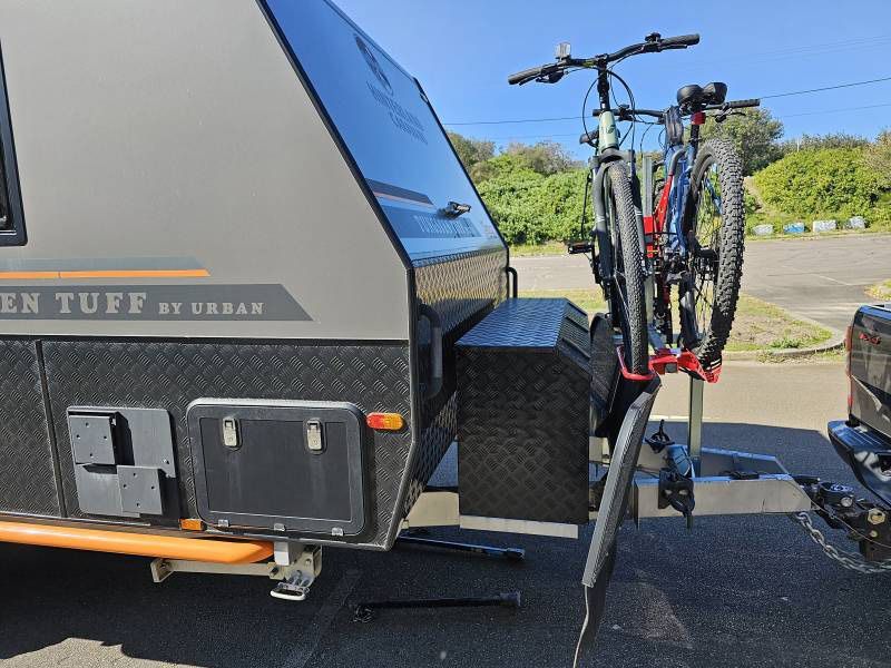 A Bicycle Is Attached To The Back Of A Trailer — A Weigh In - Mobile Weighing Solutions in Noraville, NSW