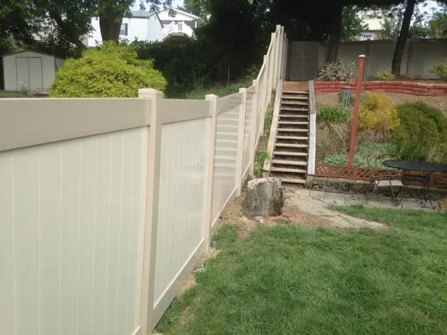 White Fence Going Upward — Pittsburgh, PA — Affordable Fence & Railing, LLC