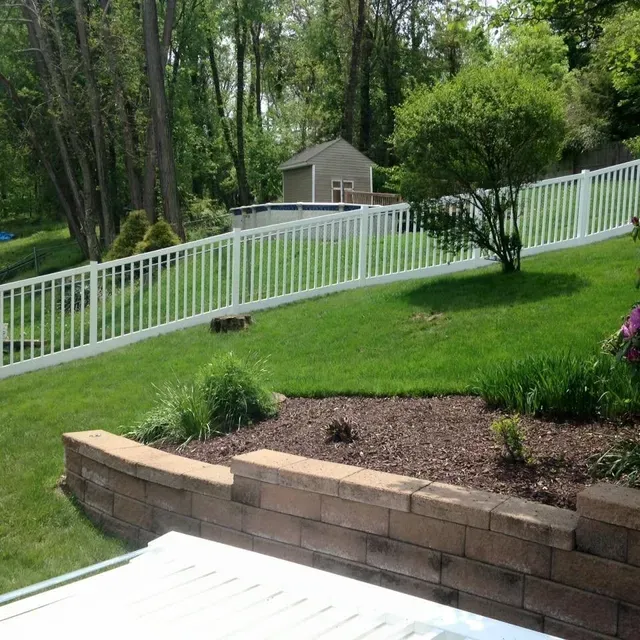 Green Yard with White Fence — Pittsburgh, PA — Affordable Fence & Railing, LLC