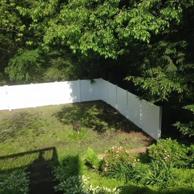 White Wood Fence in the Backyard — Pittsburgh, PA — Affordable Fence & Railing, LLC