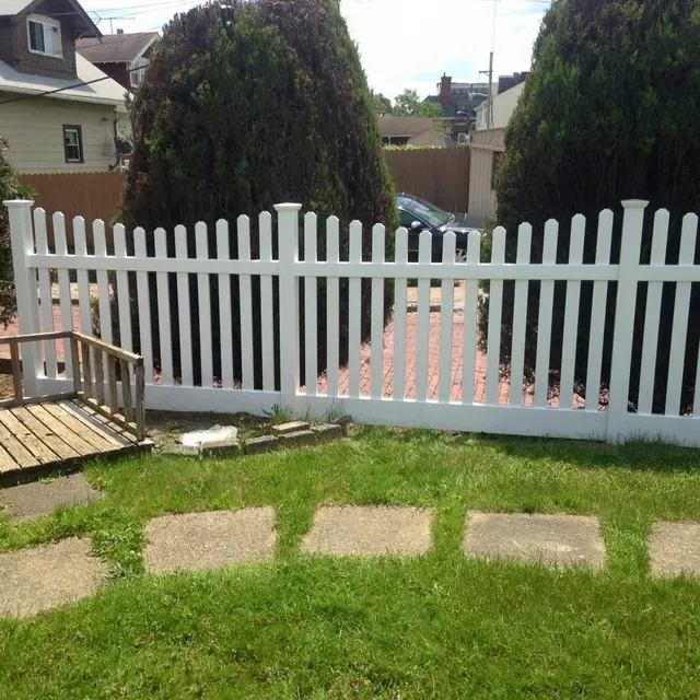 White Fence with Nice Design — Pittsburgh, PA — Affordable Fence & Railing, LLC