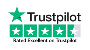 Trustpilot logo with 4.5 star rating,