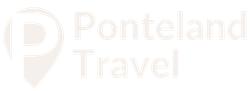 Ponteland Travel logo with a pin and the letter P.