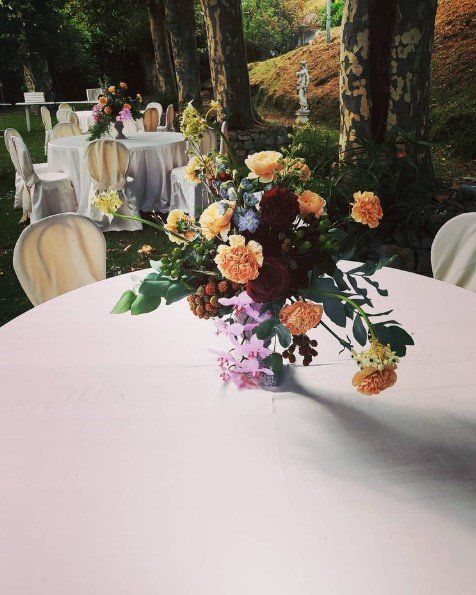 centro tavola matrimonio Fiorista Rischi La Spezia