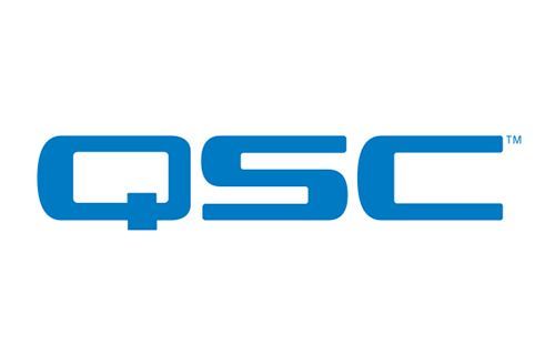 The qsc logo is blue and white on a white background.