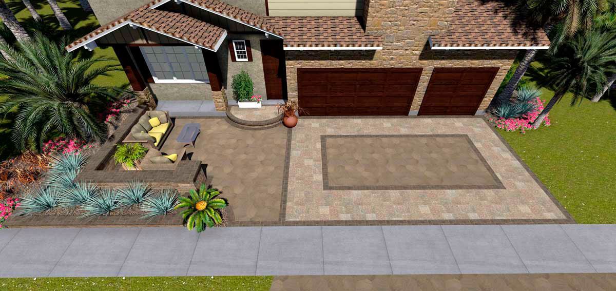 3D render outdoor house appeal design