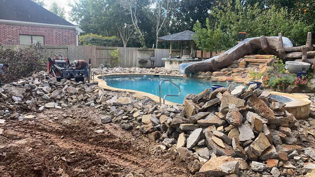 Site preparation for pool renovation
