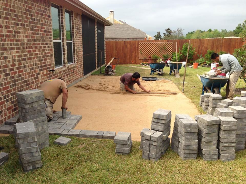 Site preparation for paver patio
