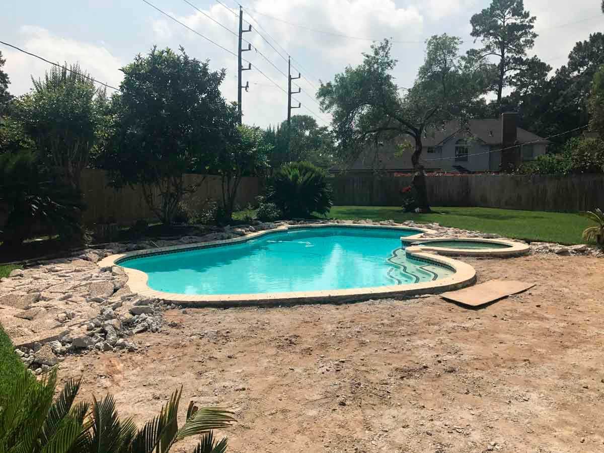 Site preparation pool renovation