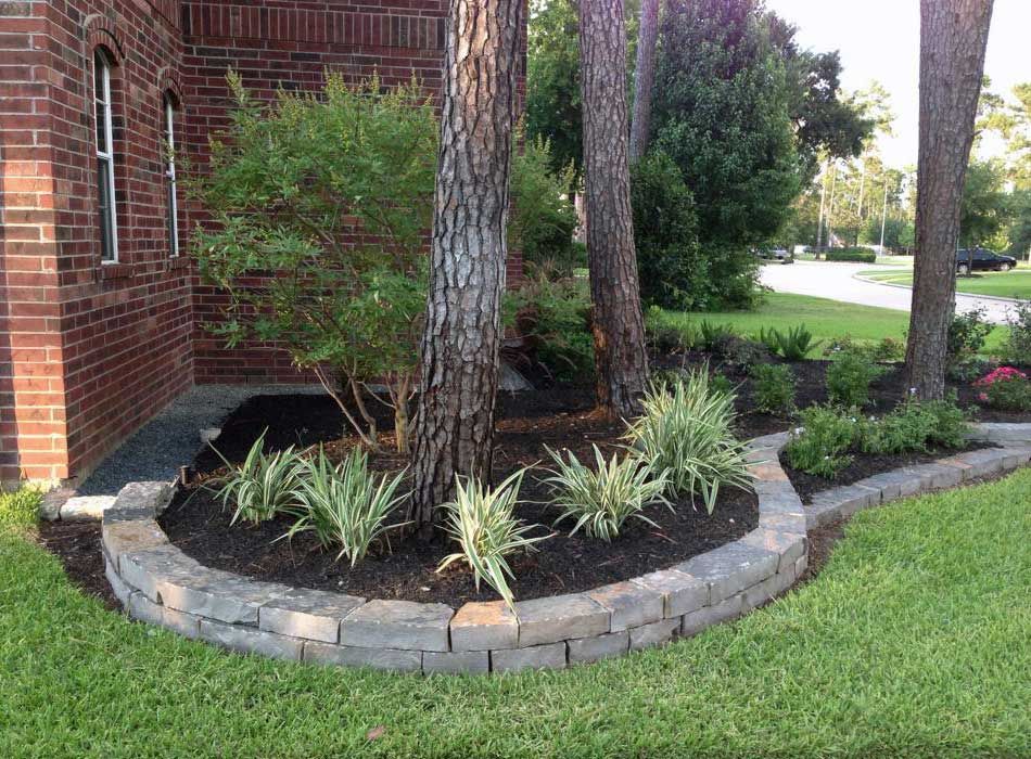 Elegant landscaping with stones