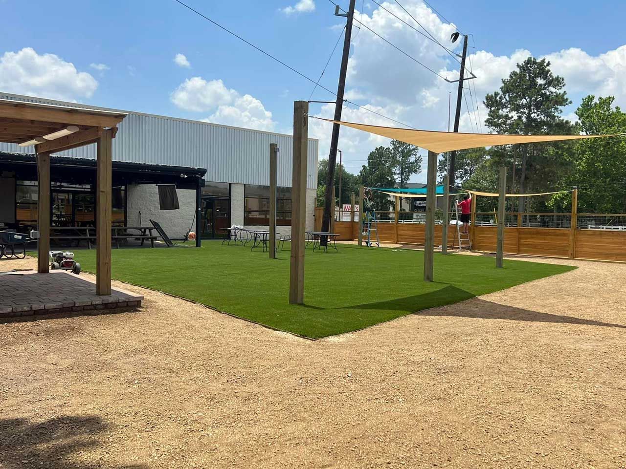 Turf installation for the recreation area