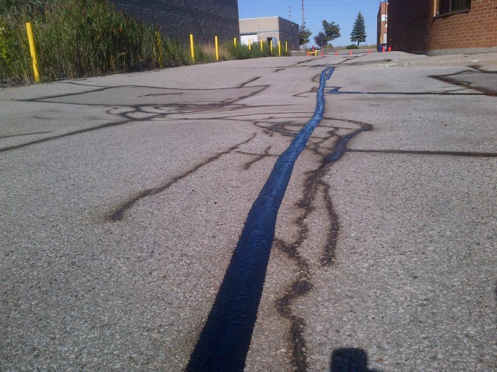 lots of parking lot lines