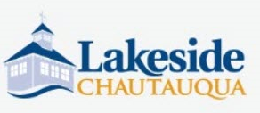 A logo for lakeside chatauqua with a church on it