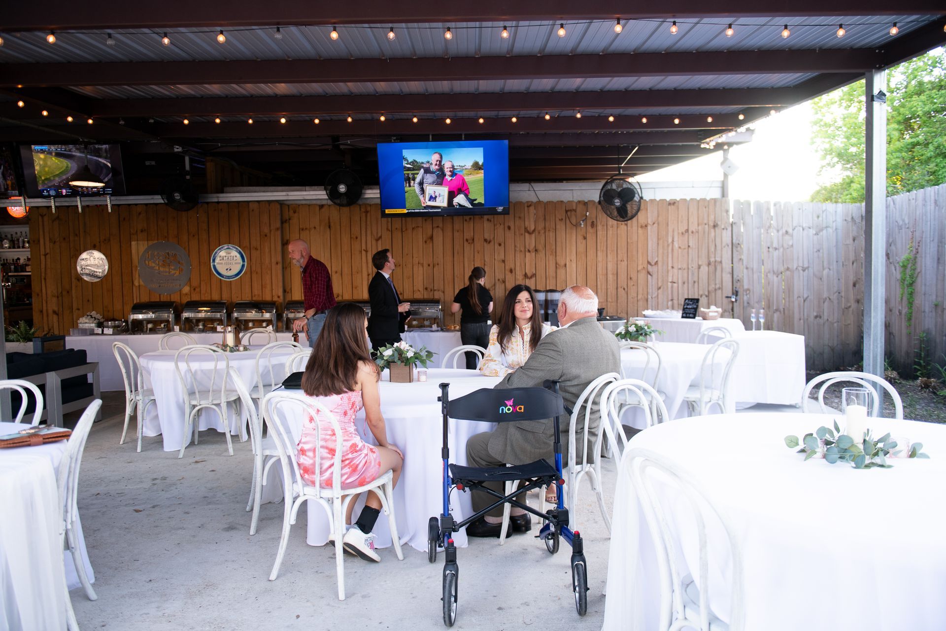 outdoor event space in baton rouge with Tvs