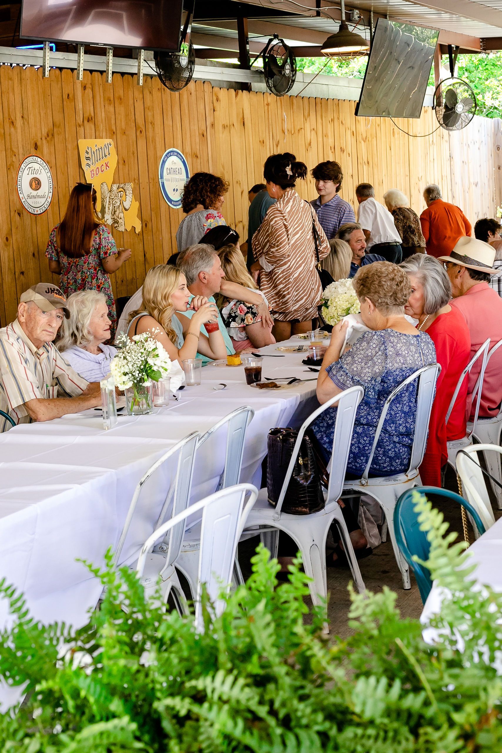 buffet catering at outdoor event venue in baton rouge