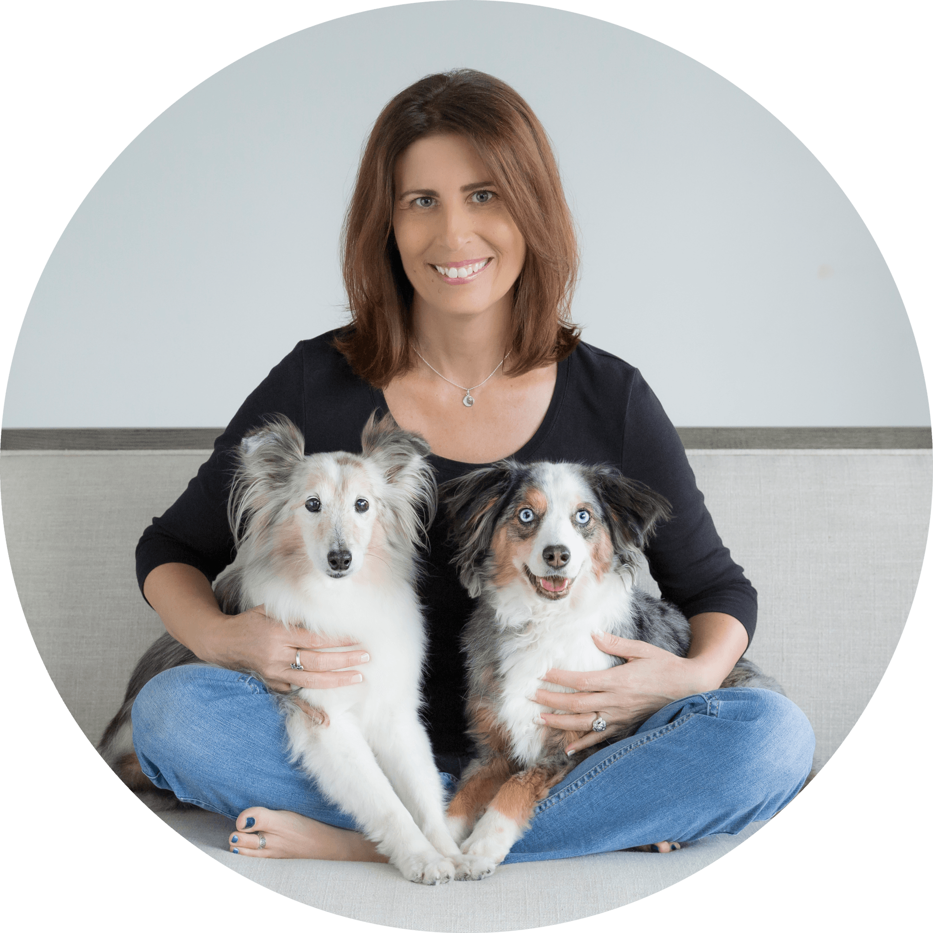 Marni Bellavia and two dogs