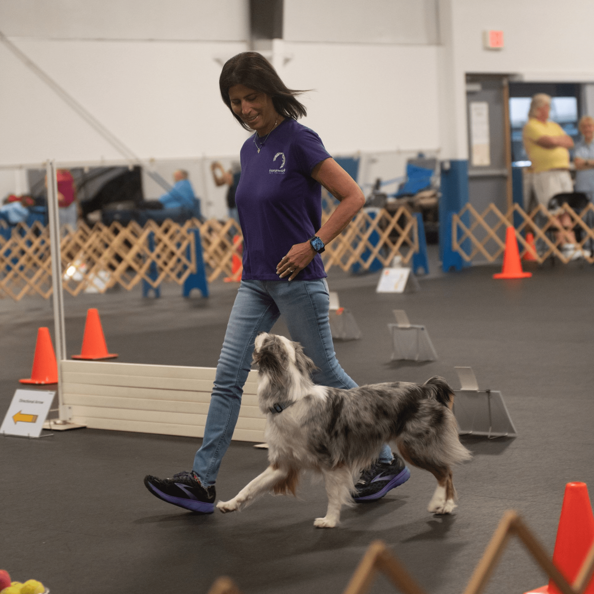 Marni training a dog