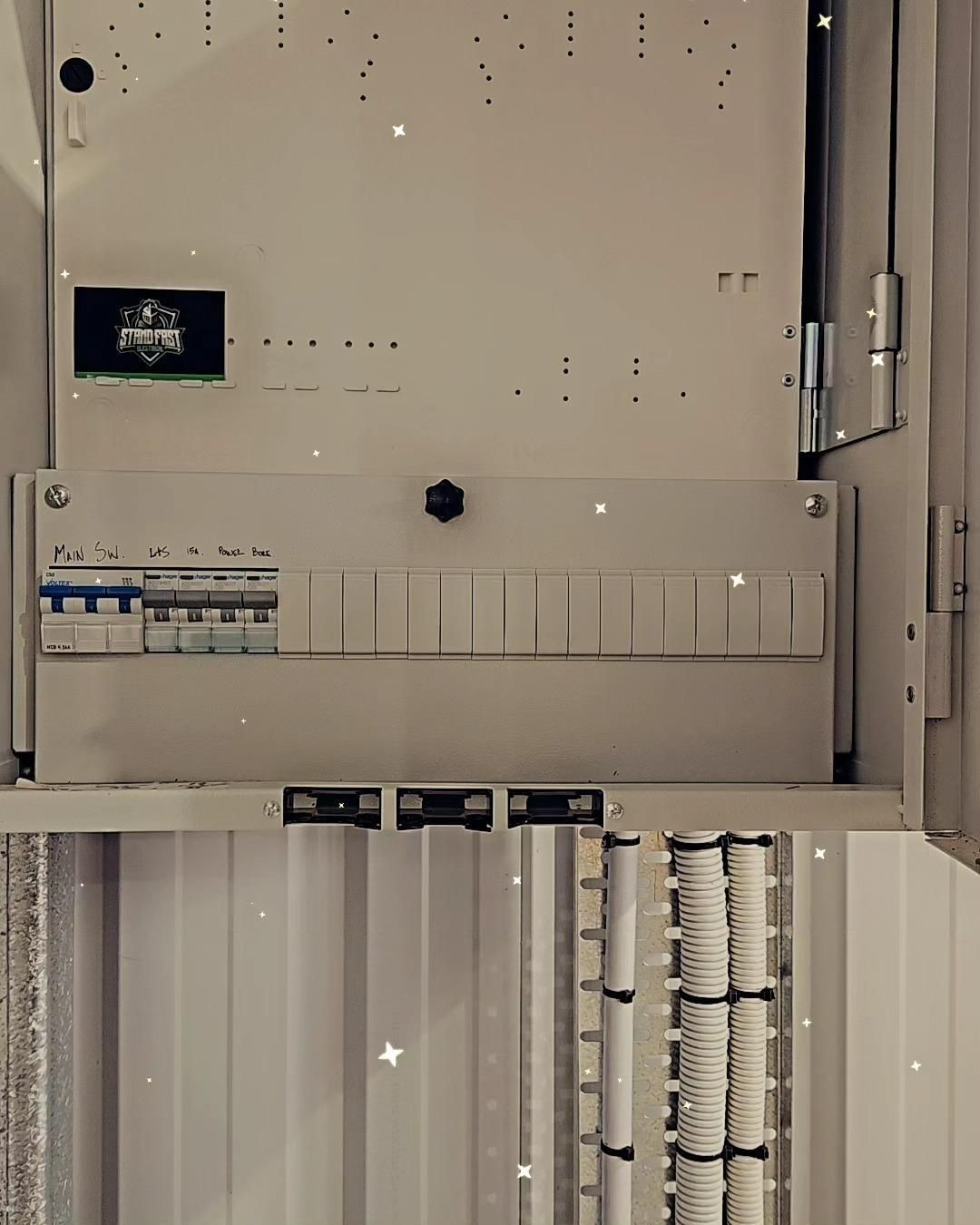 White Electrical Box with A Breaker — Stand Fast Electrical Pty Ltd in Killarney, QLD