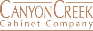 The canyon creek cabinet company logo is shown on a white background.
